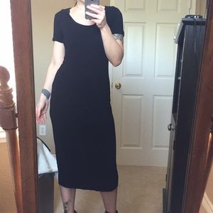 Maxi T-shirt dress with hood